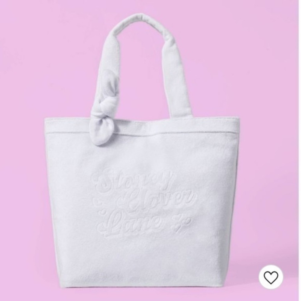 Stoney Clover Lane x Target White Terry Cloth Embossed Beach Tote Bag
